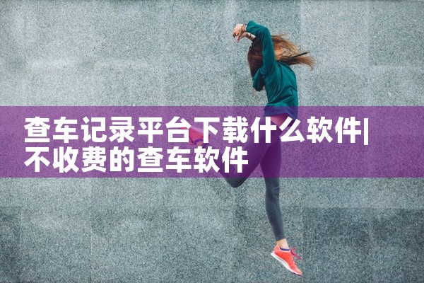 查车记录平台下载什么软件