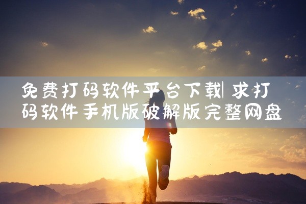 免费打码软件平台下载