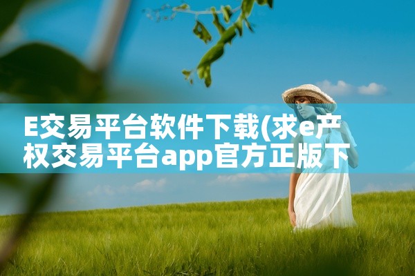 E交易平台软件下载